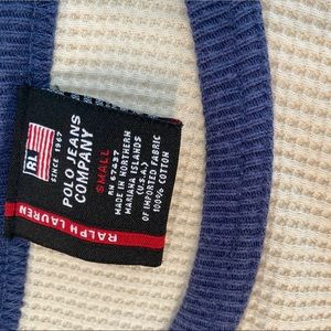 Vintage Ralph Lauren Polo Jeans Waffle Shirt Small